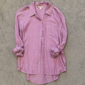 NWOT beachlunchlounge Lavender Striped Blouse